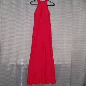 Red Halter Neck Gown